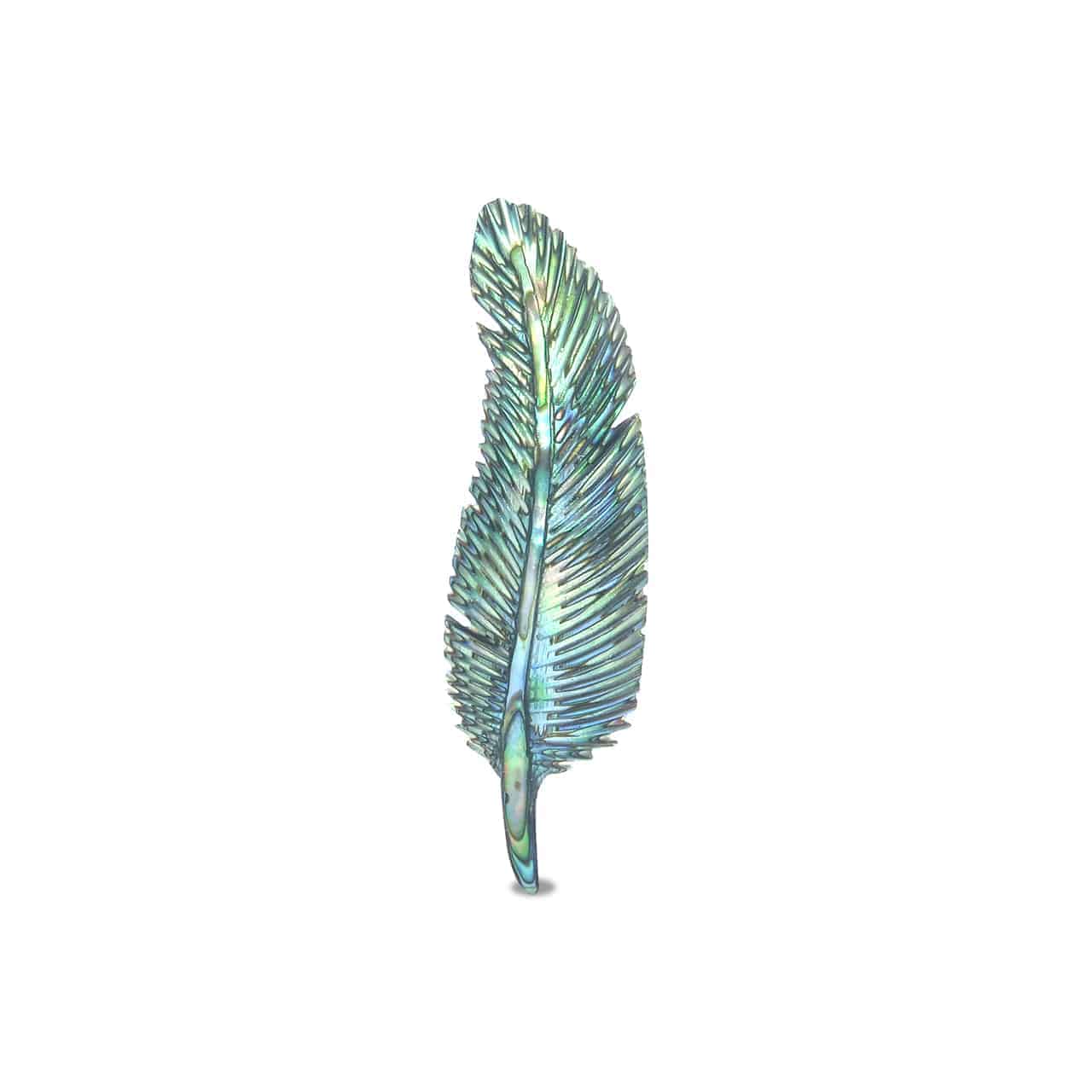 Starborn Abalone Shell Feather Carving - 1 Piece
