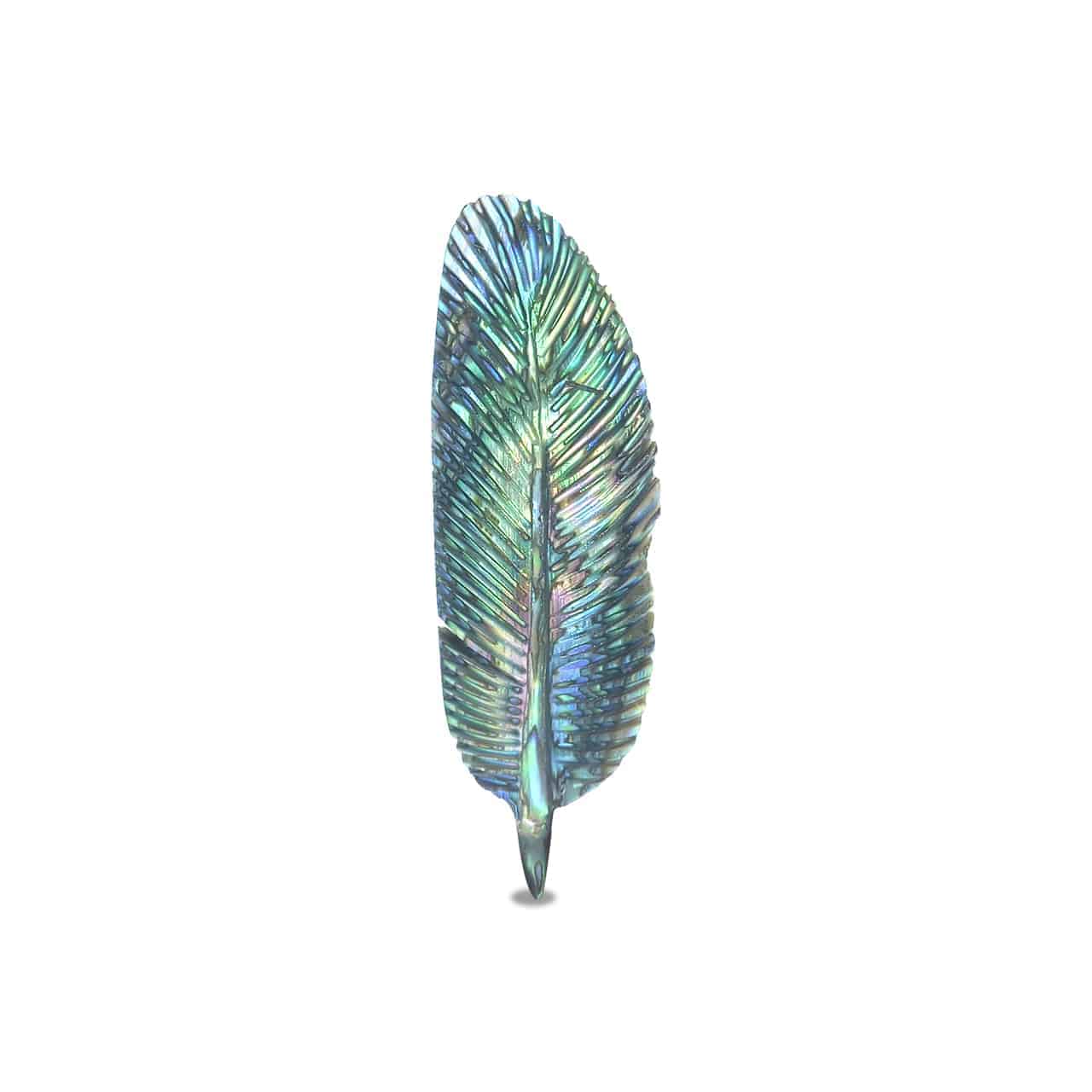 Starborn Abalone Shell Feather Carving - 1 Piece