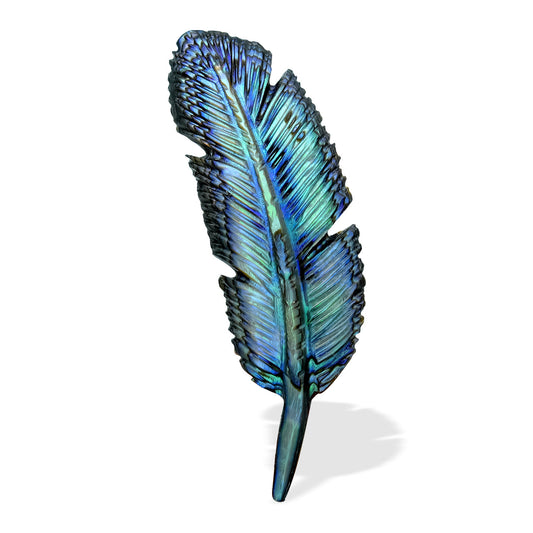 Starborn Hand Carved Abalone Shell Feathers 30-35 mm