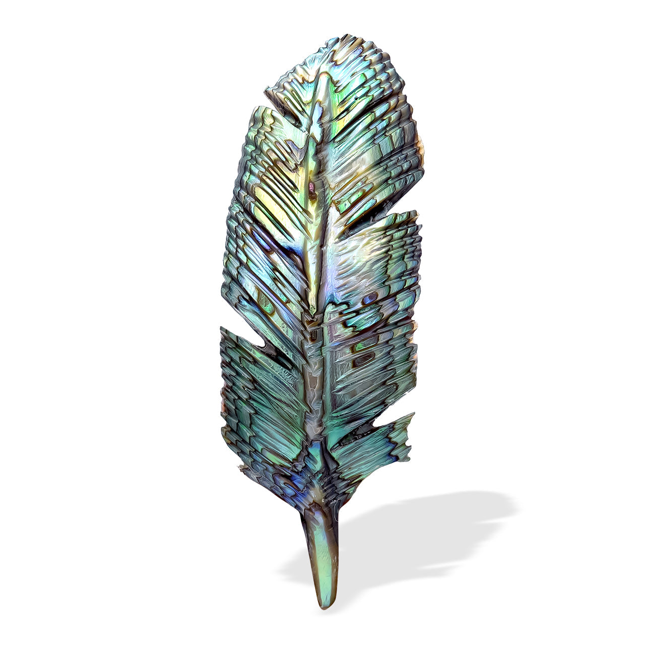 Starborn Hand Carved Abalone Shell Feathers 30-35 mm