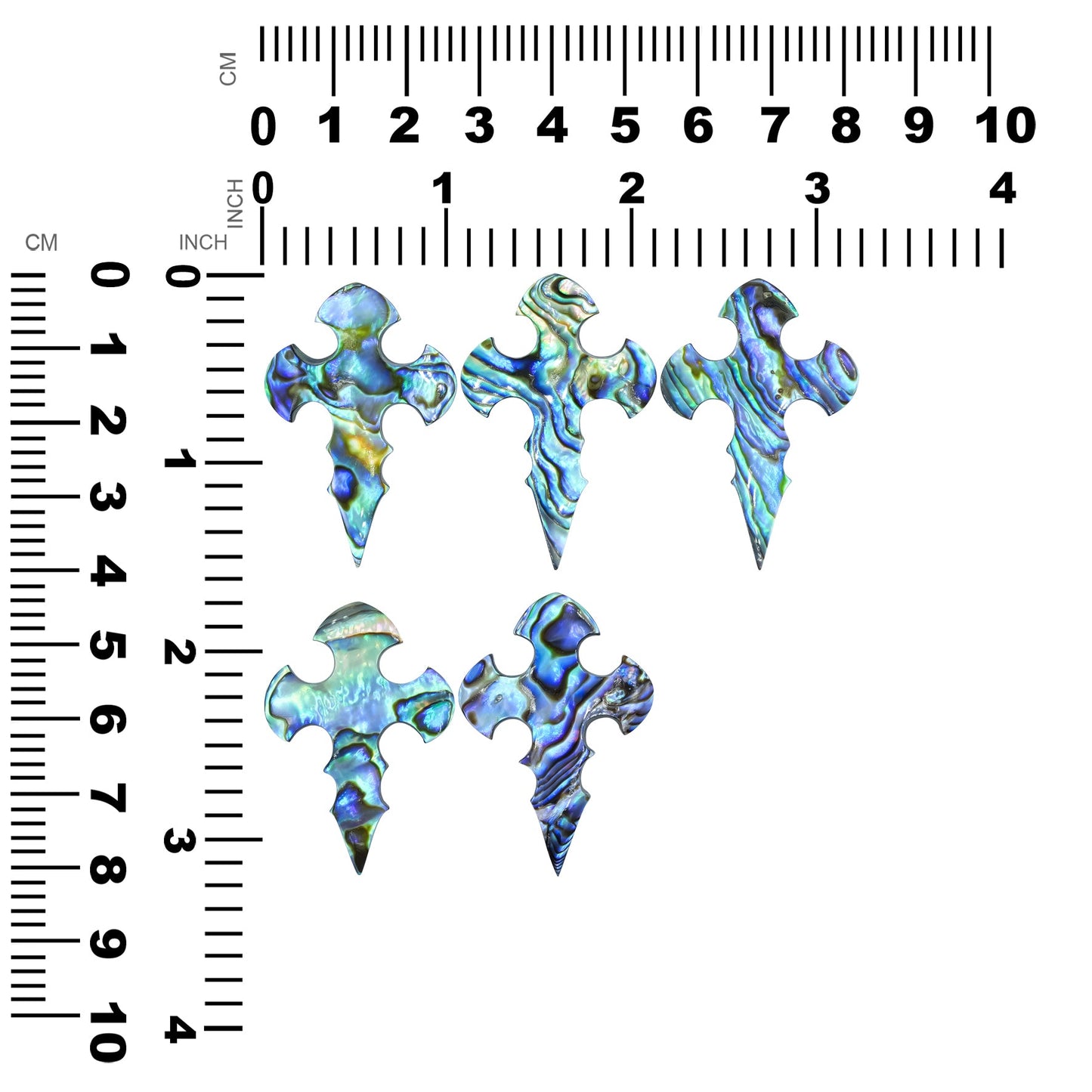 Starborn Abalone Shell Cross Cabochon - 1 Piece