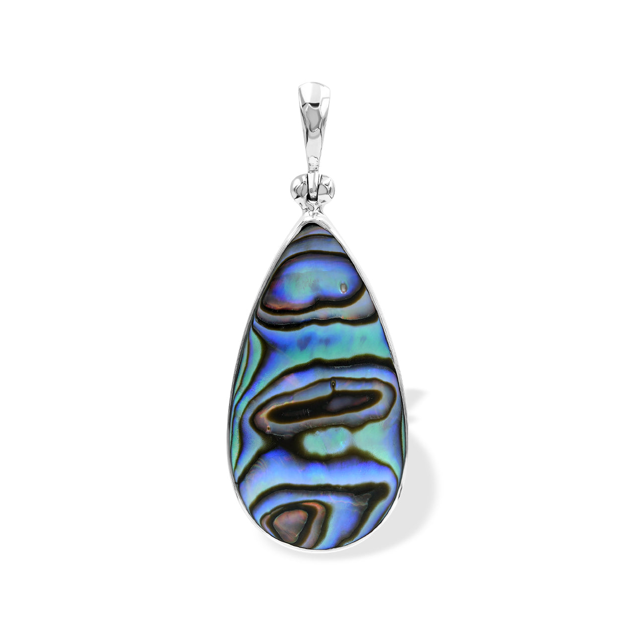 Starborn Abalone Shell Pear Pendant Bezel Set in Sterling Silver