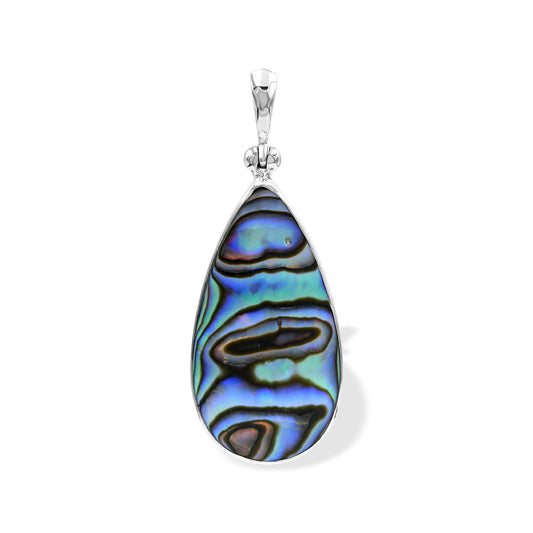Starborn Abalone Shell Pear Pendant Bezel Set in Sterling Silver