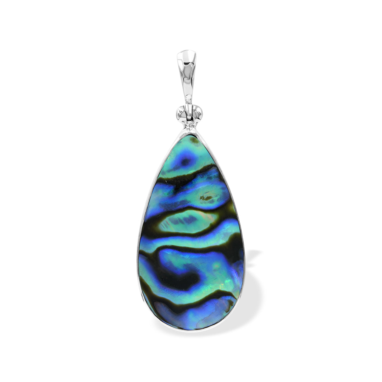 Starborn Abalone Shell Pear Pendant Bezel Set in Sterling Silver