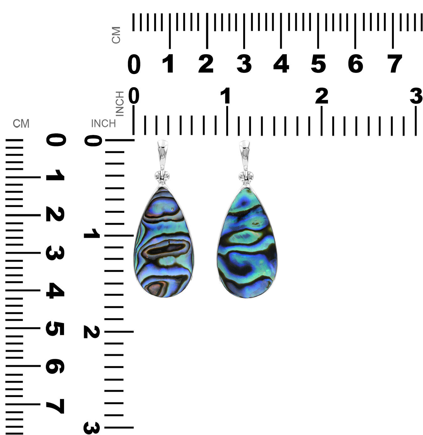 Starborn Abalone Shell Pear Pendant Bezel Set in Sterling Silver