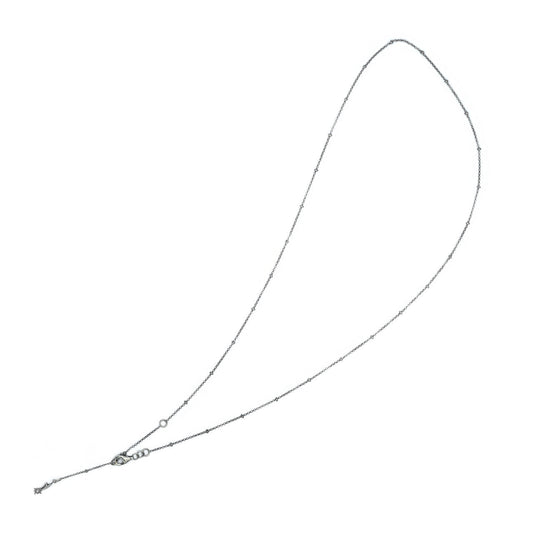 Starborn 20" Sterling Silver Chain with Decorative Spacers and Shooting Star Charm - Multiple Colors