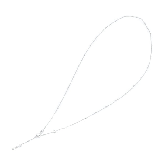 Starborn 20" Sterling Silver Chain with Decorative Spacers and Shooting Star Charm - Multiple Colors