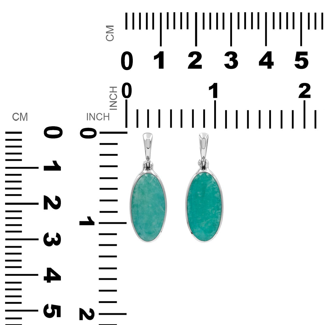 Starborn Amazonite Oval Pendant in Fine Sterling Silver