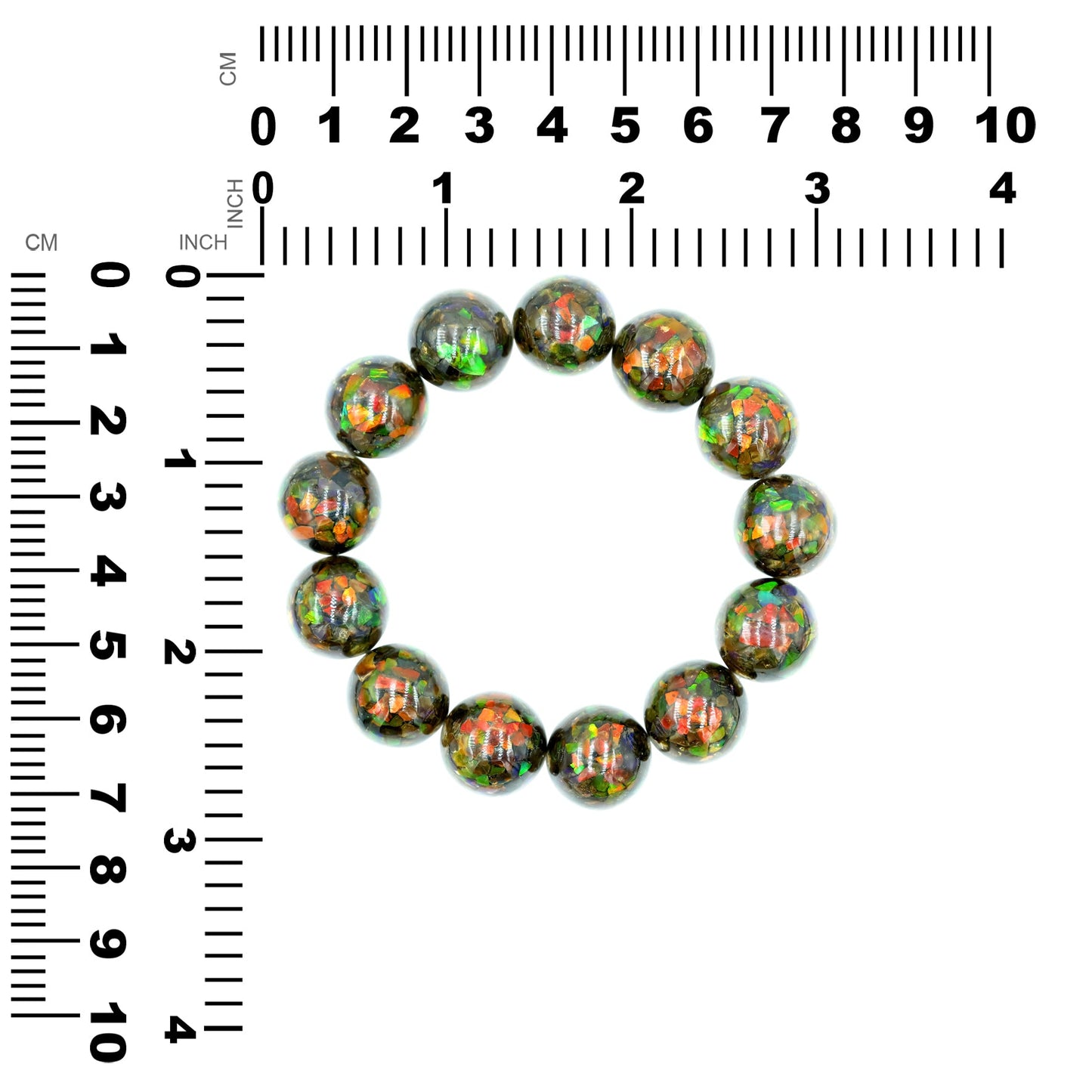 Starborn Ammolite Elastic Beaded Bracelet