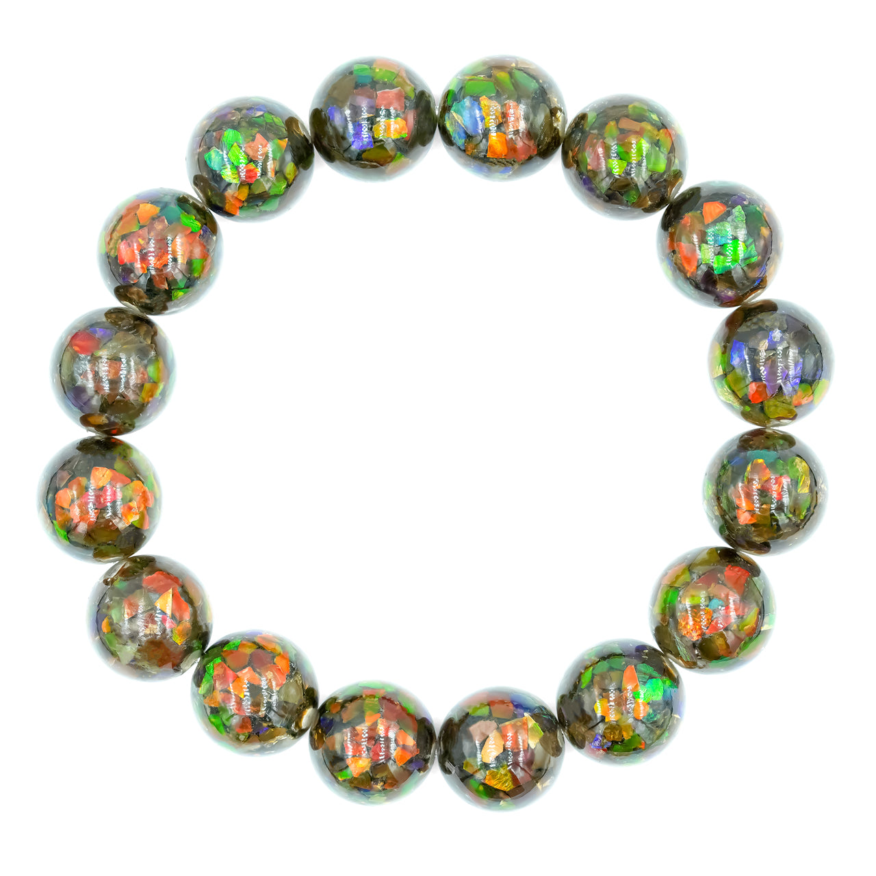 Starborn Ammolite Elastic Beaded Bracelet