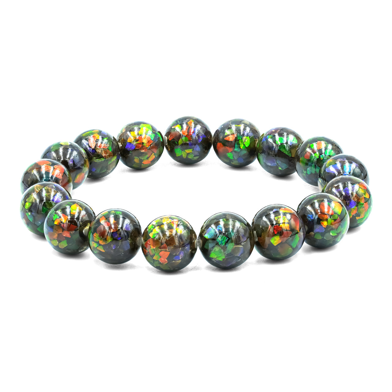 Starborn Ammolite Elastic Beaded Bracelet