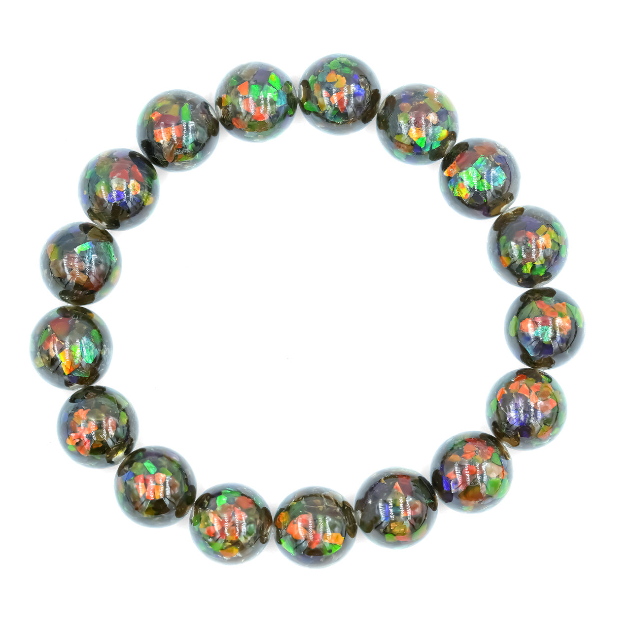 Starborn Ammolite Elastic Beaded Bracelet