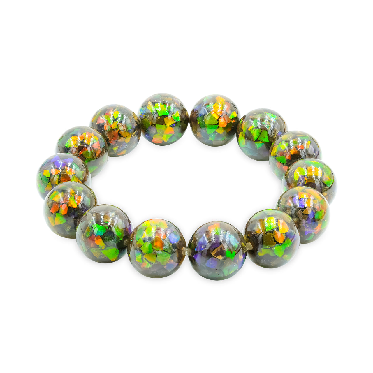 Starborn Ammolite Elastic Beaded Bracelet