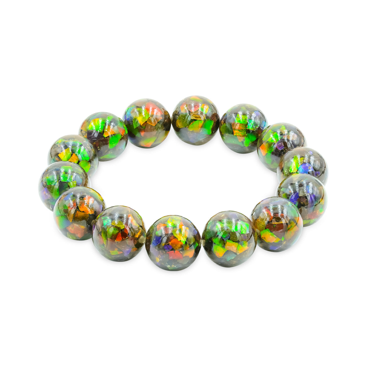 Starborn Ammolite Elastic Beaded Bracelet