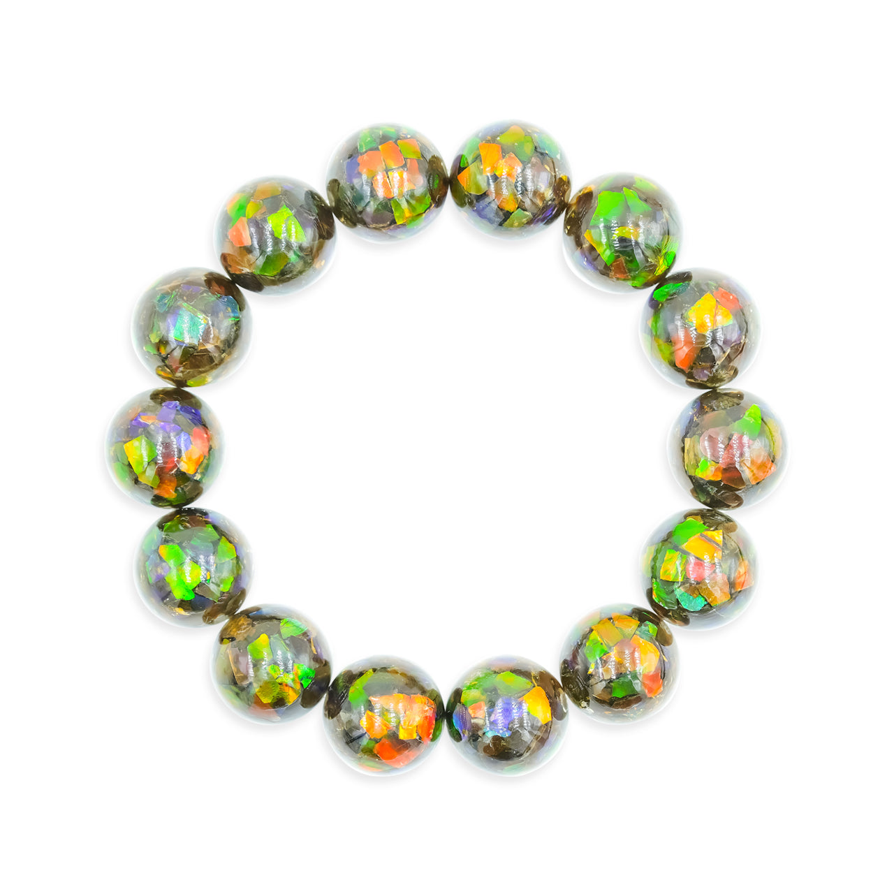 Starborn Ammolite Elastic Beaded Bracelet