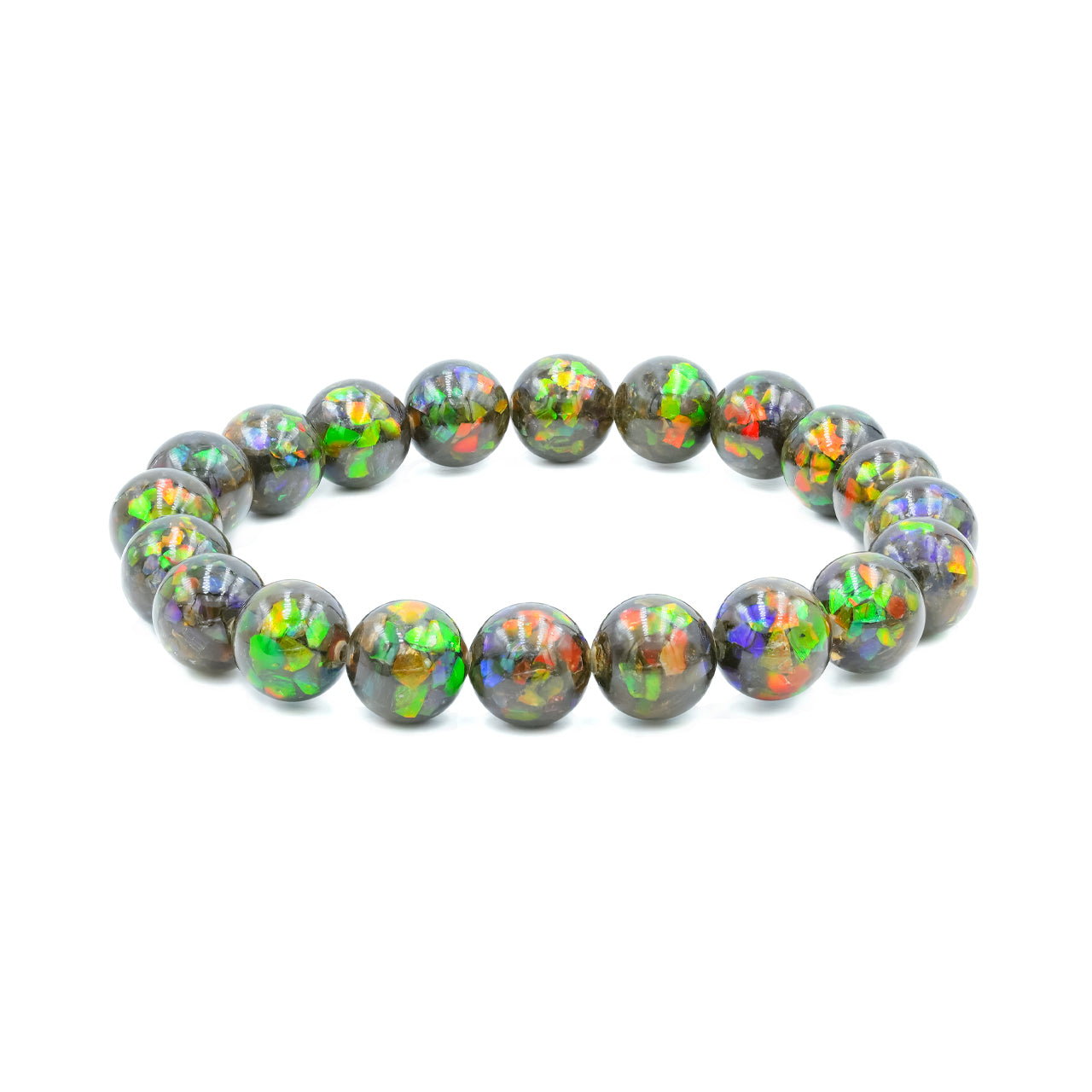 Starborn Ammolite Elastic Beaded Bracelet