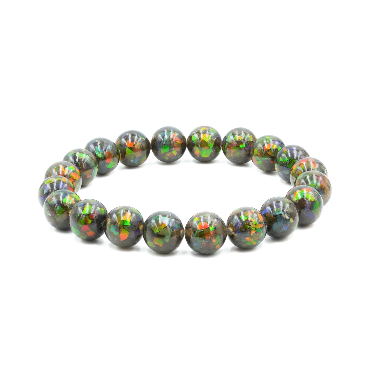 Starborn Ammolite Elastic Beaded Bracelet