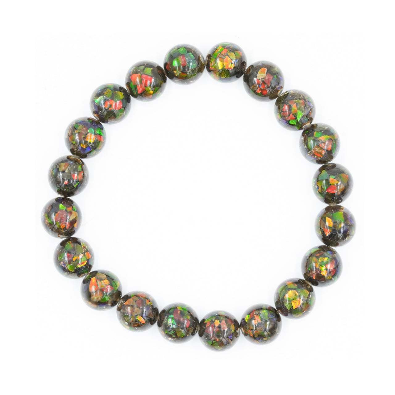 Starborn Ammolite Elastic Beaded Bracelet
