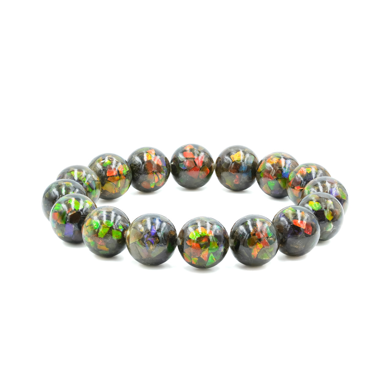 Starborn Ammolite Elastic Beaded Bracelet