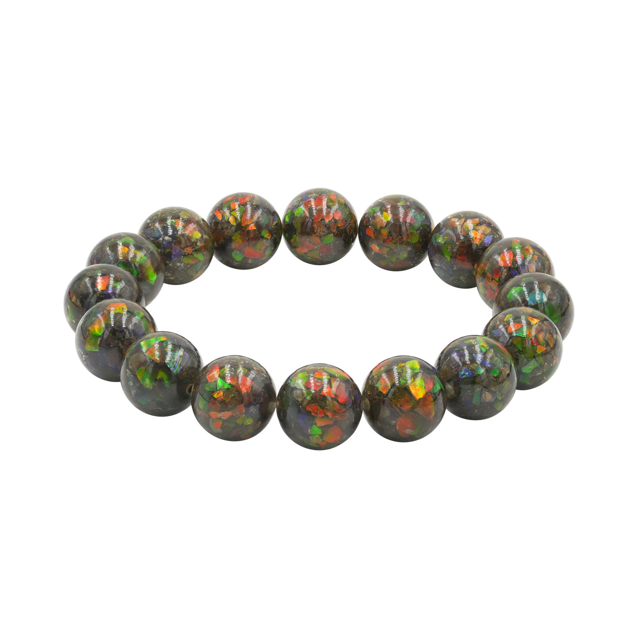 Starborn Ammolite Elastic Beaded Bracelet