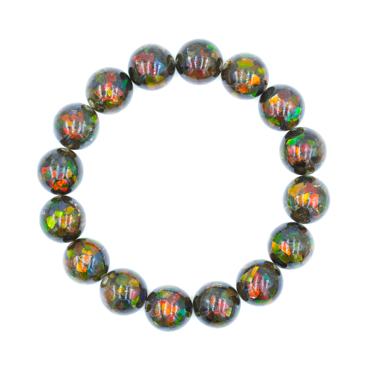 Starborn Ammolite Elastic Beaded Bracelet