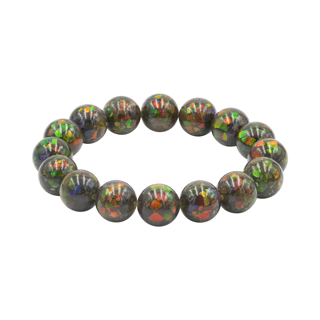 Starborn Ammolite Elastic Beaded Bracelet