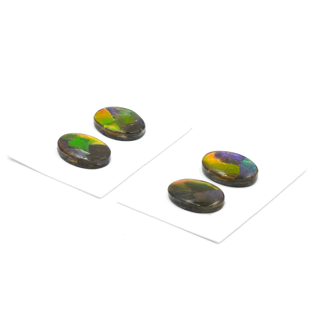 Starborn Multicolored Ammolite Oval Cabochons (1 Pair)