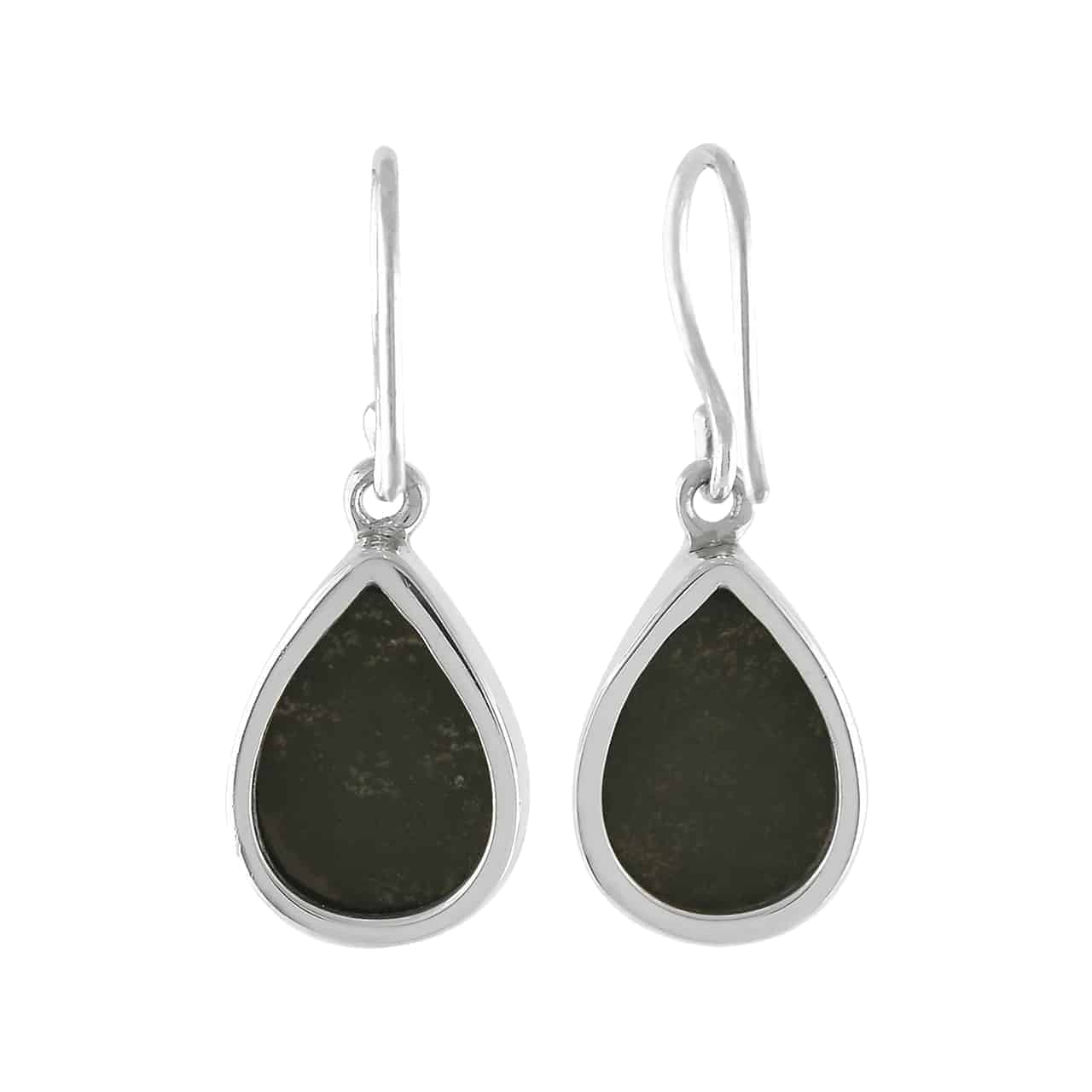 Starborn Creations Ammolite Faceted Pear-Shaped Sterling Silver Earrings