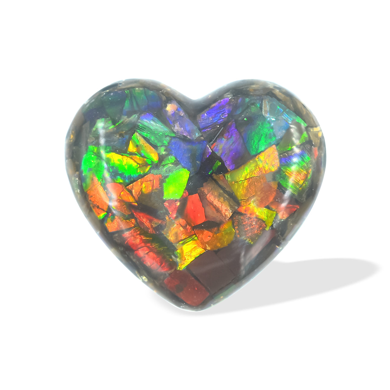 Starborn Ammolite Heart Display Stone