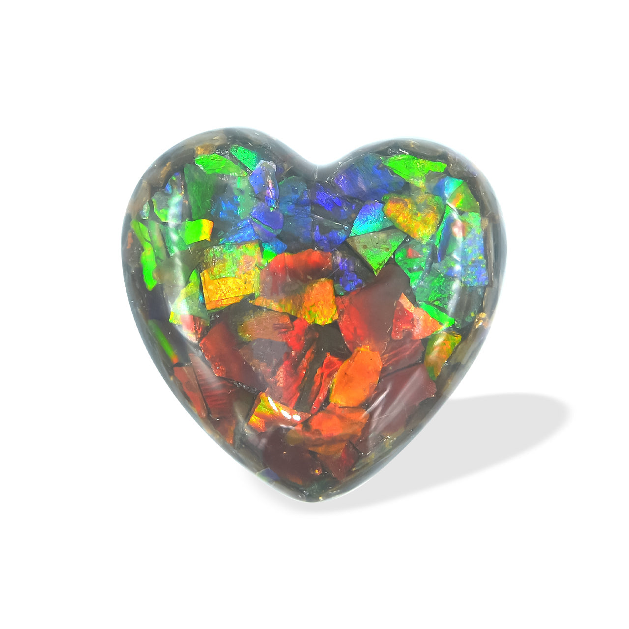 Starborn Ammolite Heart Display Stone