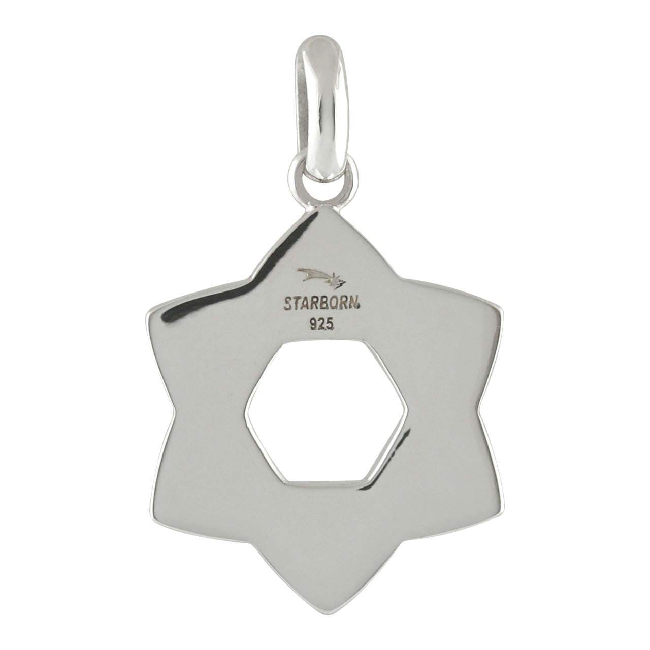 Starborn 6-Point Knot Ammolite Inlay Pendant in Sterling Silver
