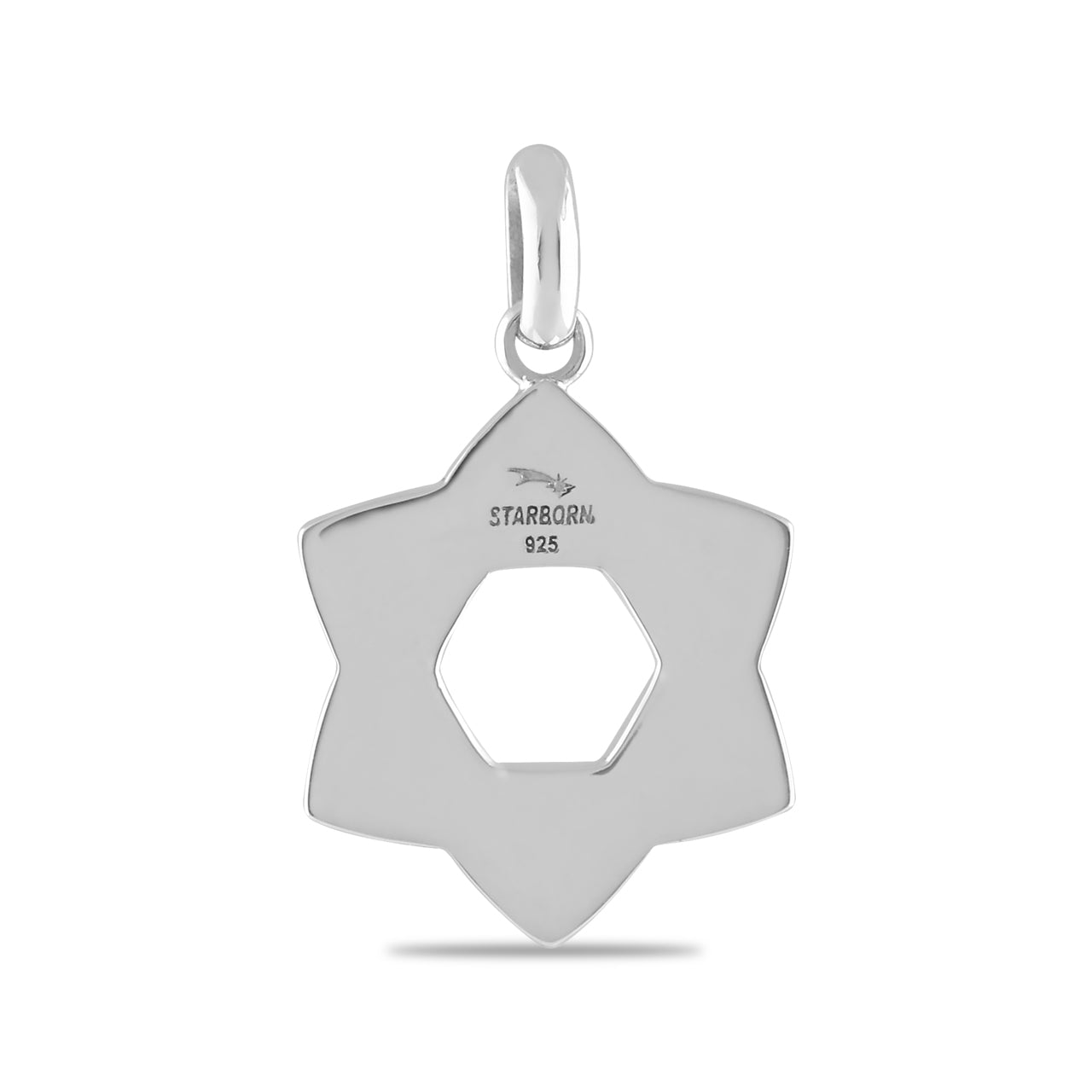 Starborn 6-Point Knot Ammolite Inlay Pendant in Sterling Silver