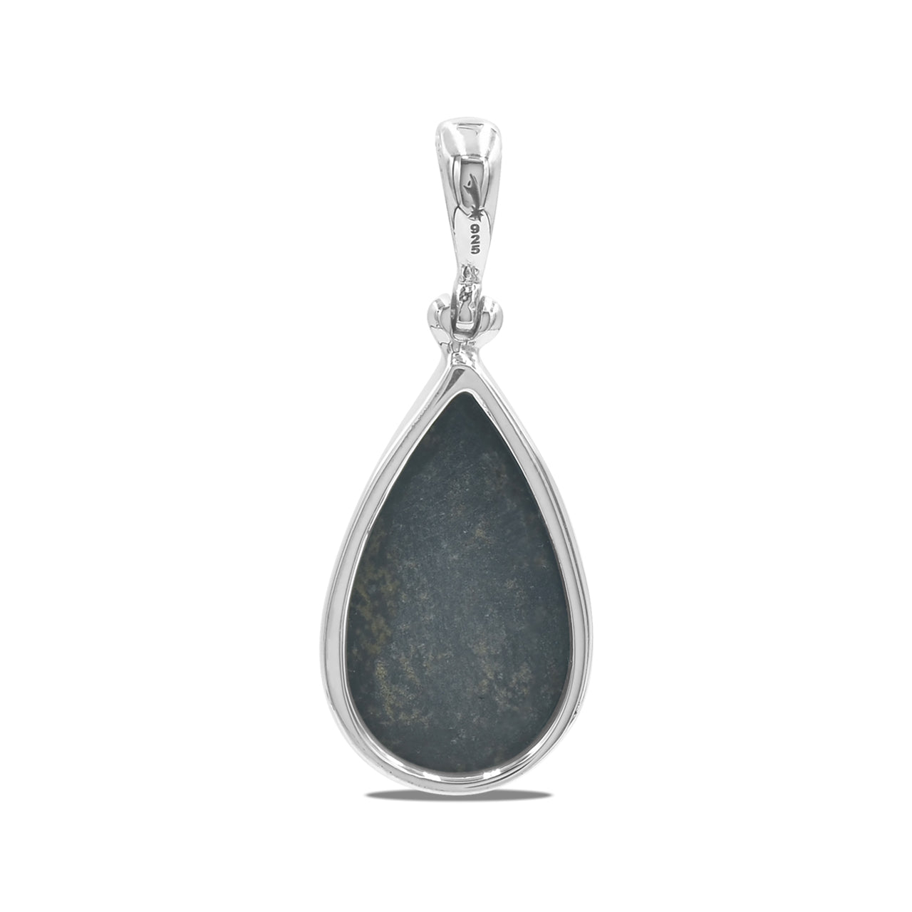 Starborn Ammolite Pear Shaped Pendant in Sterling Silver