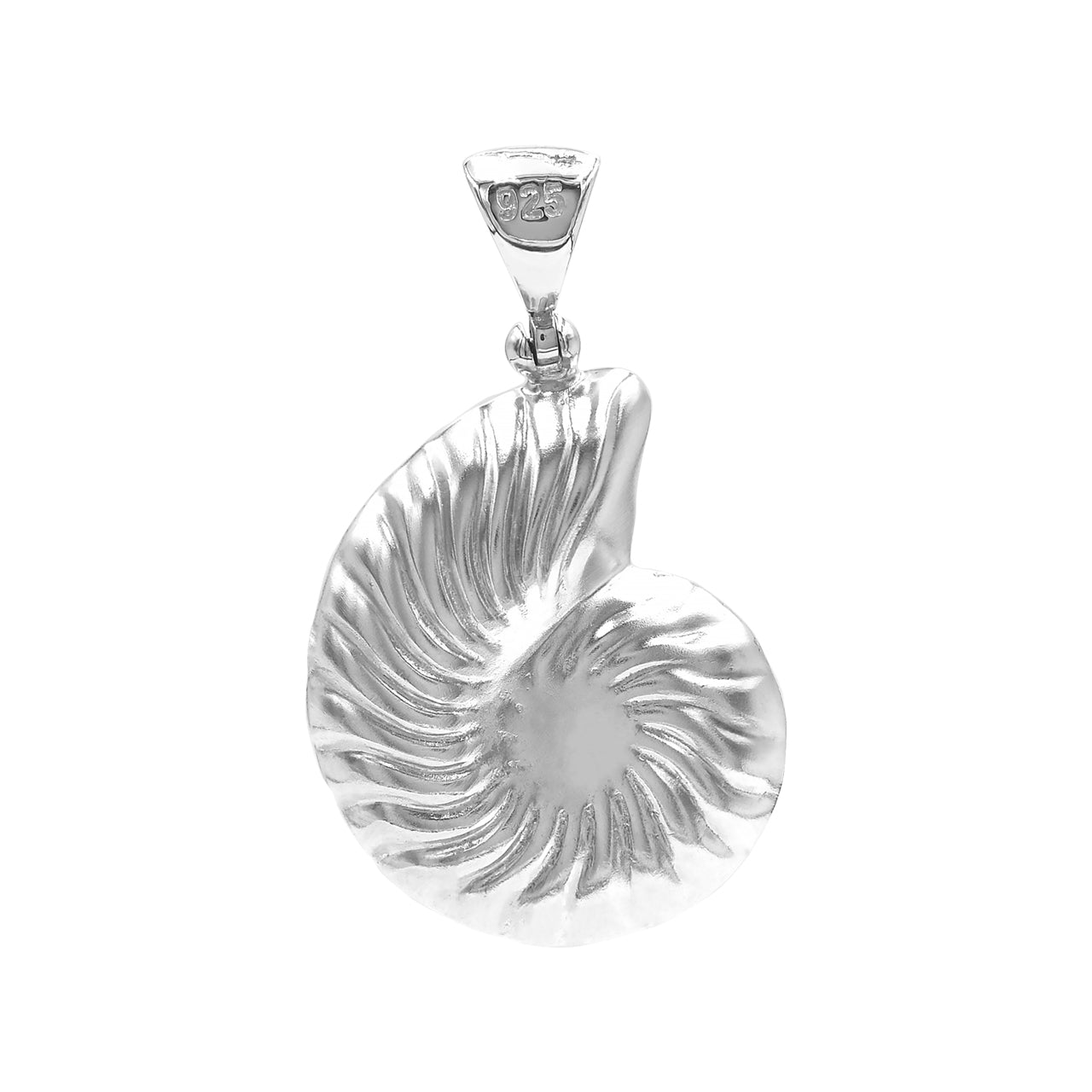 Starborn Ammolite Nautilus Pendant in Sterling Silver