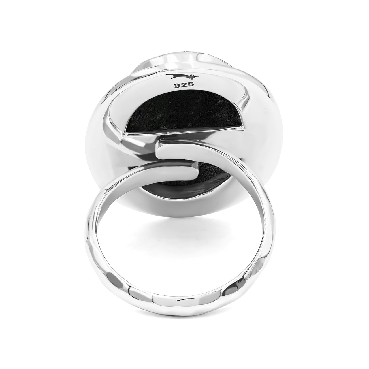 Starborn Ammolite Oval-Shape Ring in Fine Sterling Silver