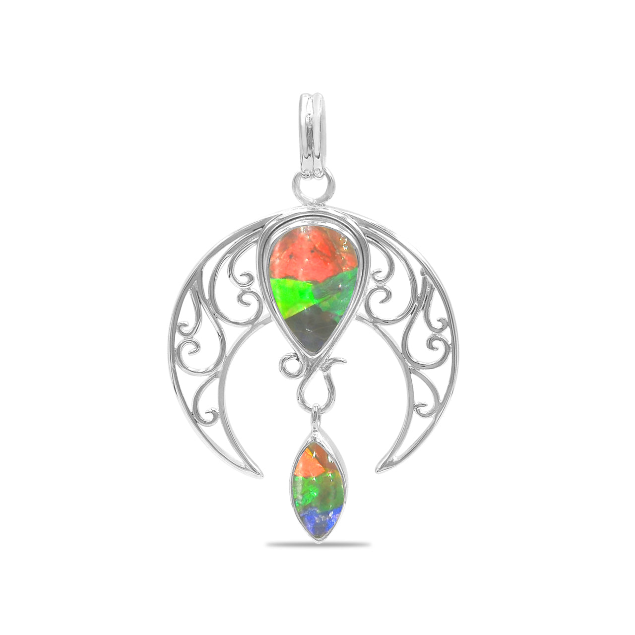 Starborn Celestial Pendant and Earring Set in Sterling Silver
