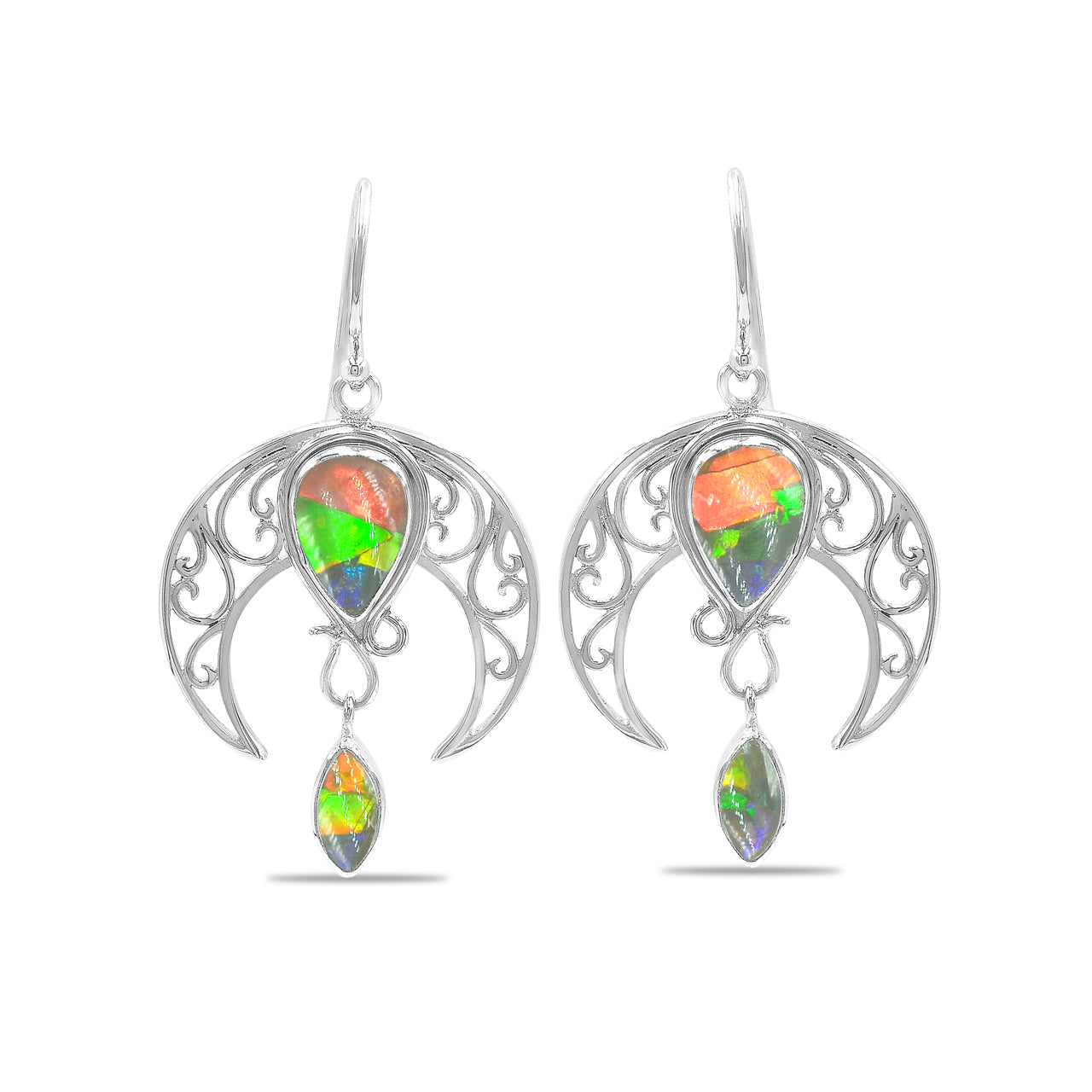 Starborn Celestial Pendant and Earring Set in Sterling Silver