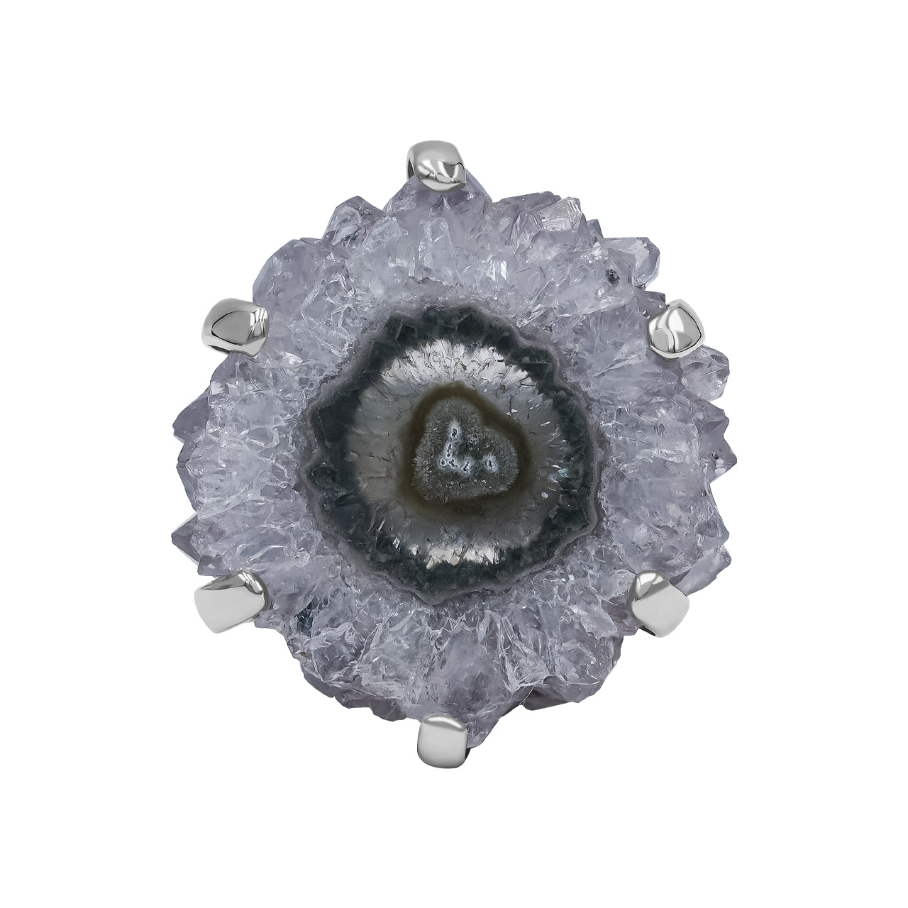 Starborn Amethyst Rose Prong Set Ring in Sterling Silver