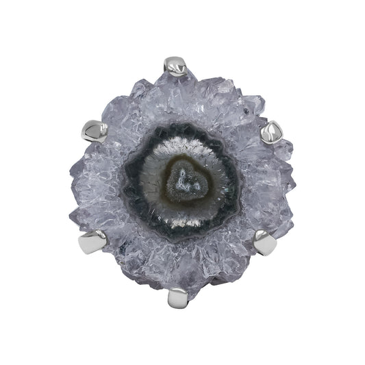 Starborn Amethyst Rose Prong Set Ring in Sterling Silver