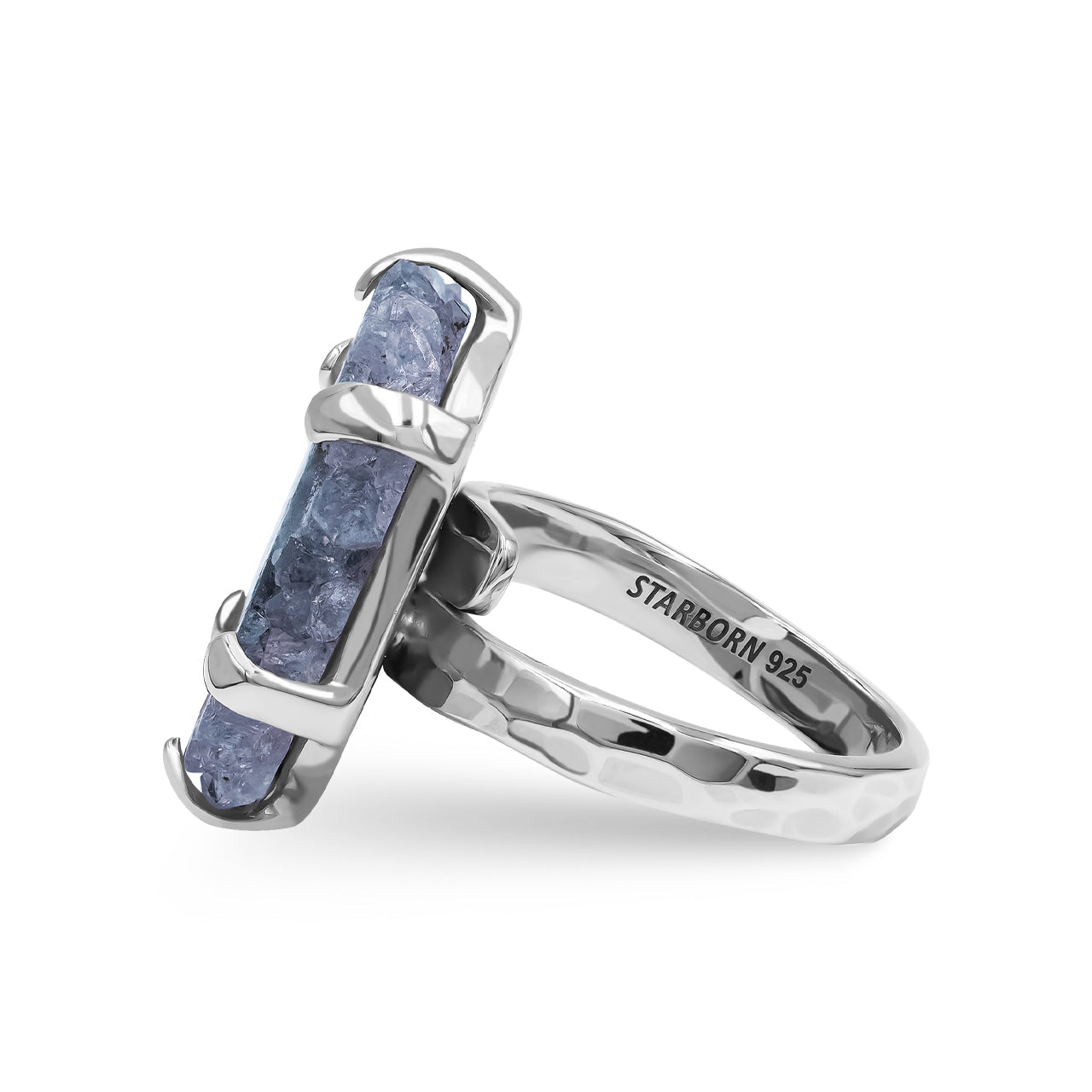 Starborn Amethyst Rose Prong Set Ring in Sterling Silver