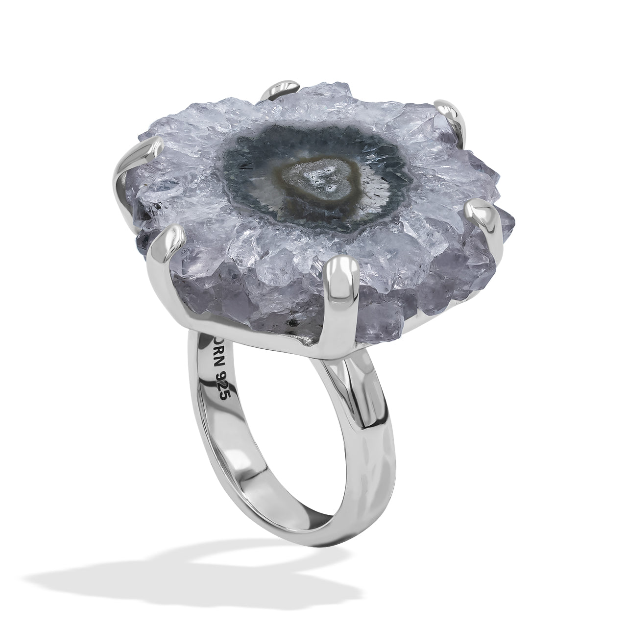 Starborn Amethyst Rose Prong Set Ring in Sterling Silver