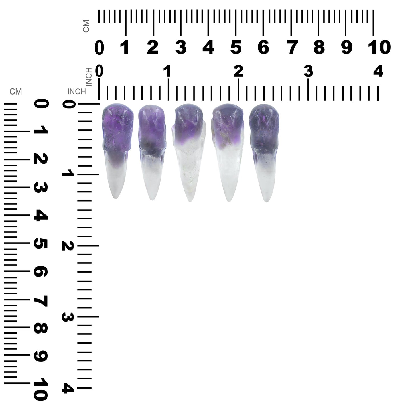 Starborn Duality Amethyst Crystal Raven Skull 34-36mm - 1 Piece