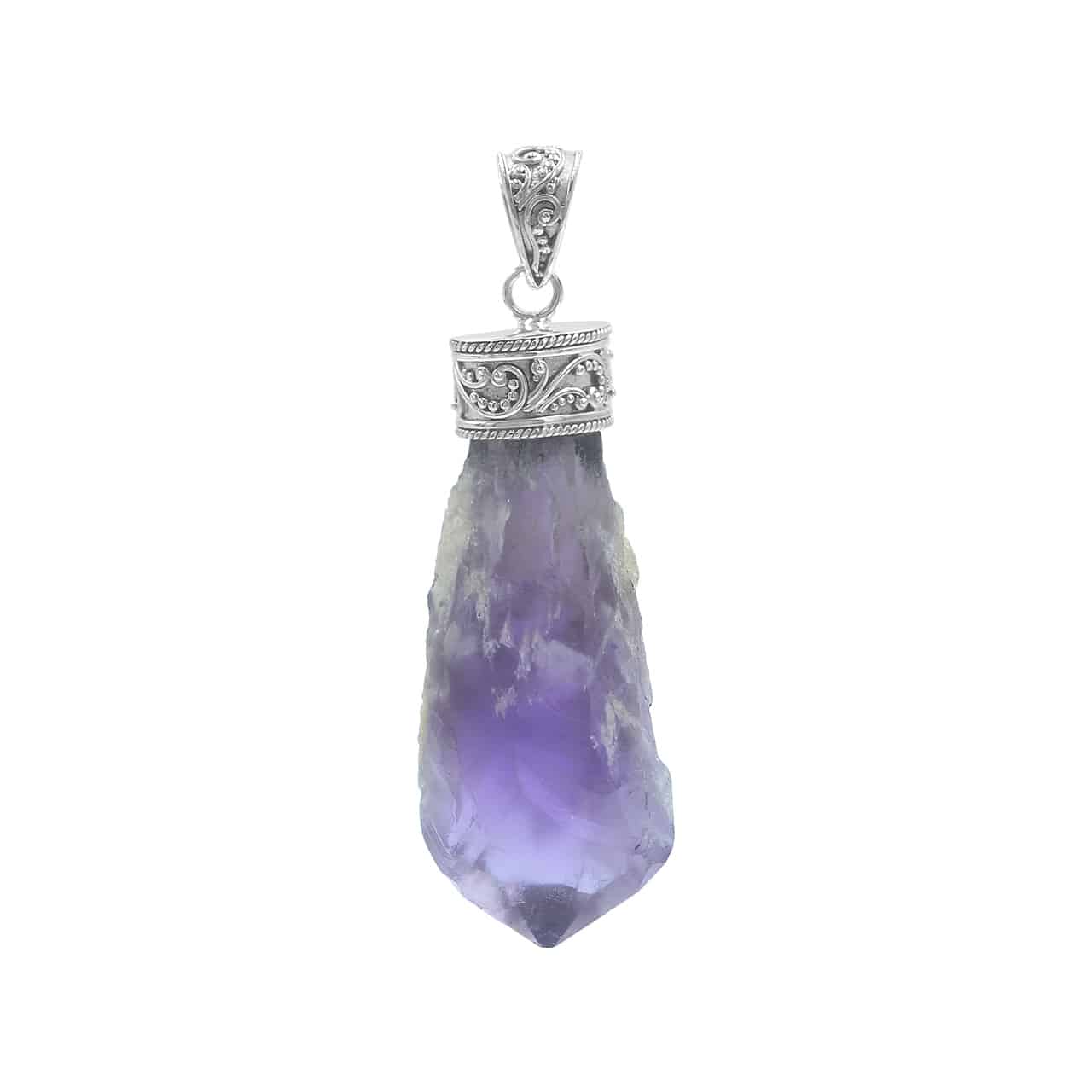 Starborn Amethyst Crystal Pendant in Sterling Silver