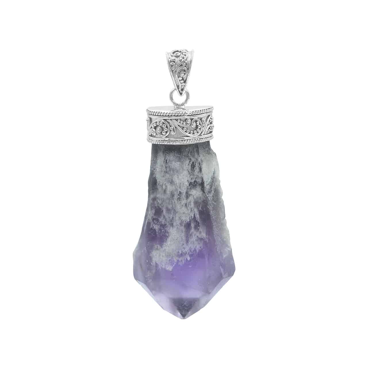 Starborn Amethyst Crystal Pendant in Sterling Silver