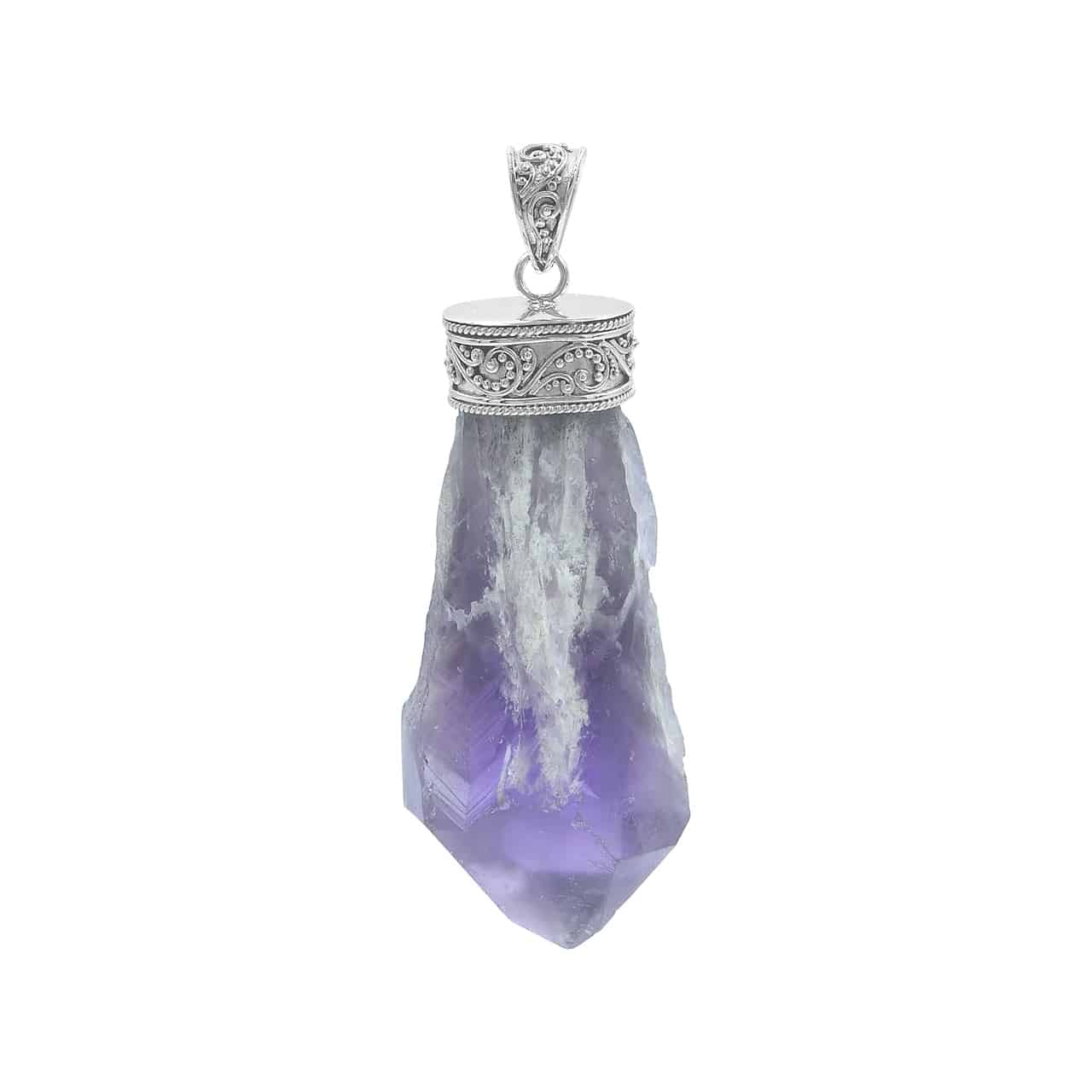 Starborn Amethyst Crystal Pendant in Sterling Silver