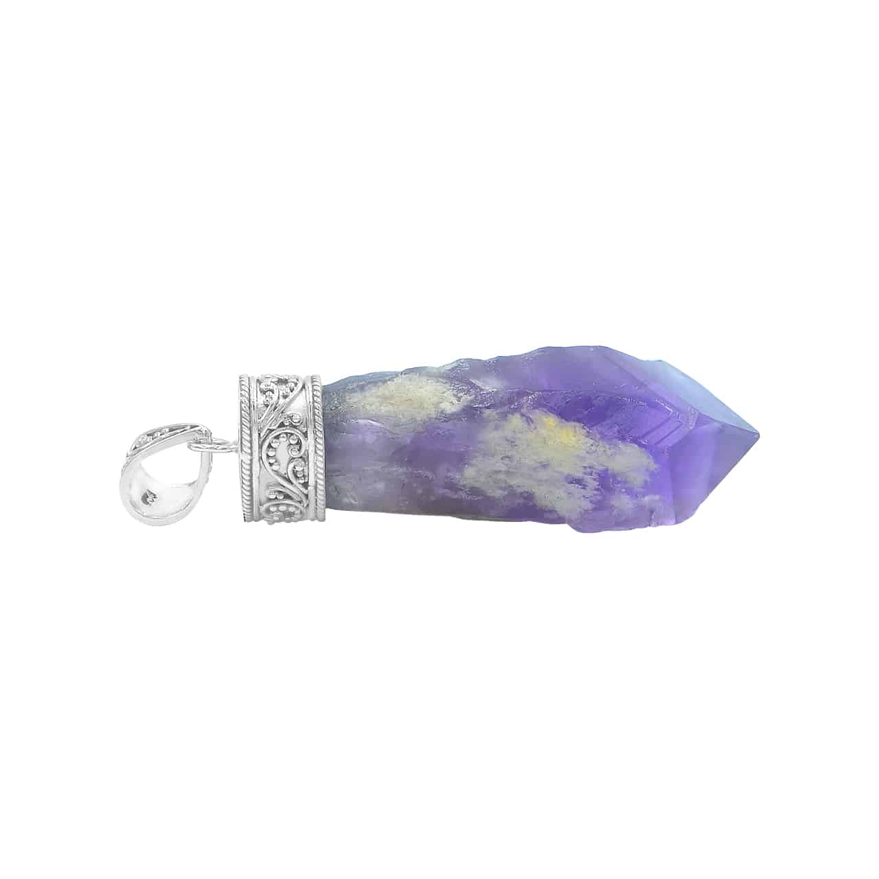 Starborn Amethyst Crystal Pendant in Sterling Silver