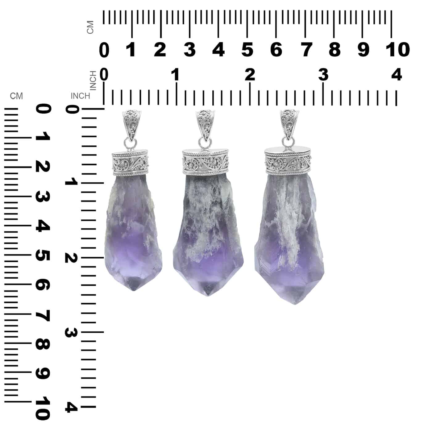 Starborn Amethyst Crystal Pendant in Sterling Silver