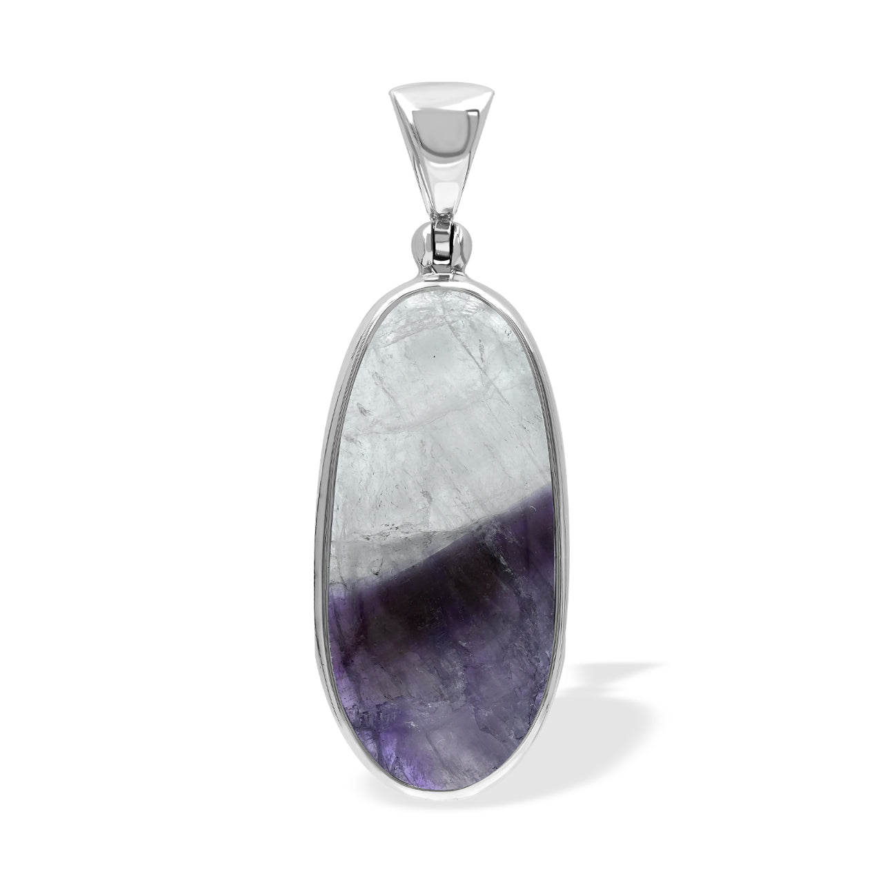 Starborn Duality Amethyst Oval Pendant in Sterling Silver