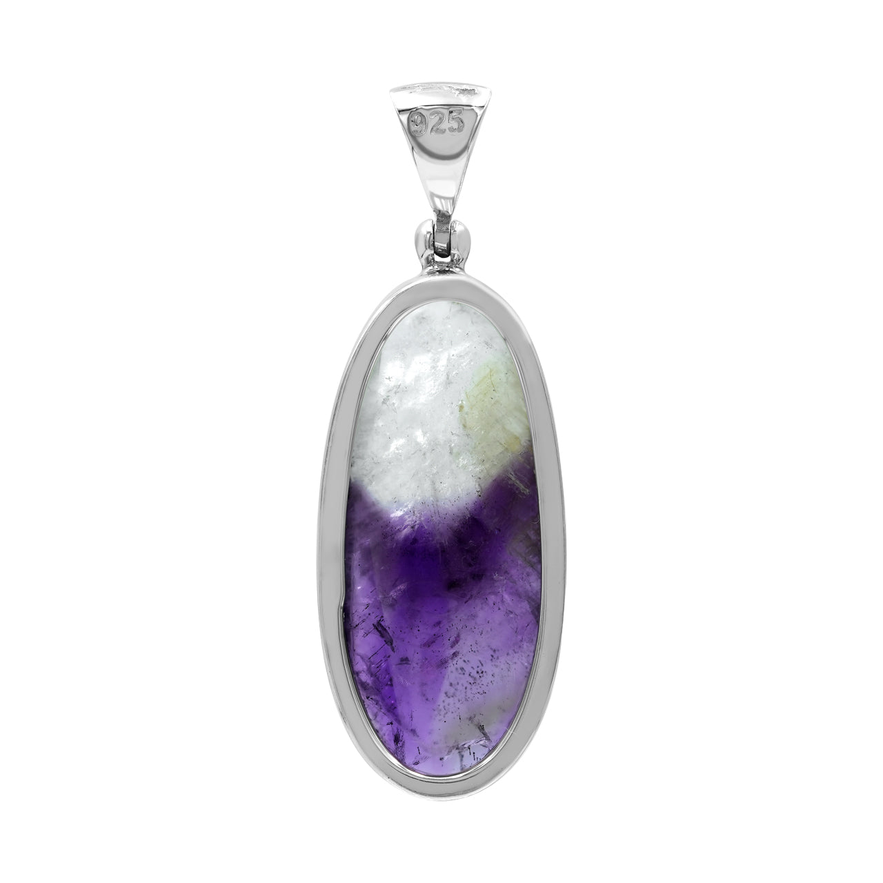 Starborn Duality Amethyst Oval Pendant in Sterling Silver