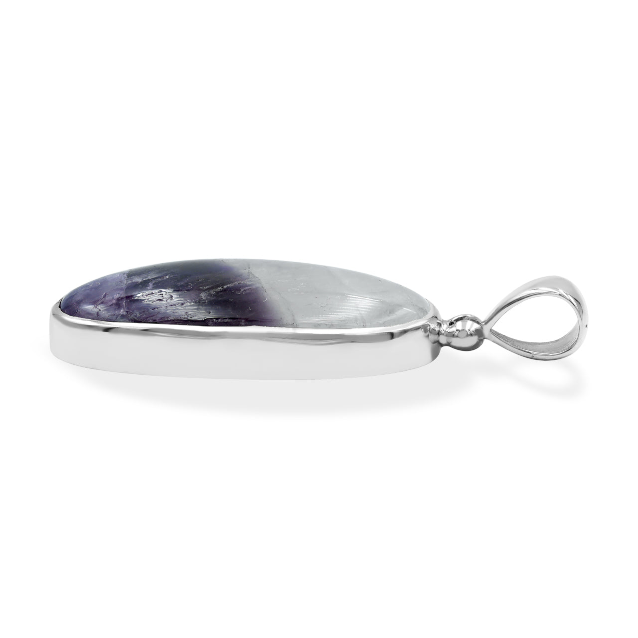 Starborn Duality Amethyst Oval Pendant in Sterling Silver